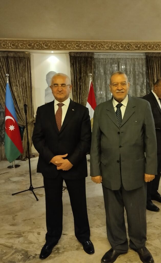 محمد سلامة مع السفير الاذربيجانى بالقاهرة